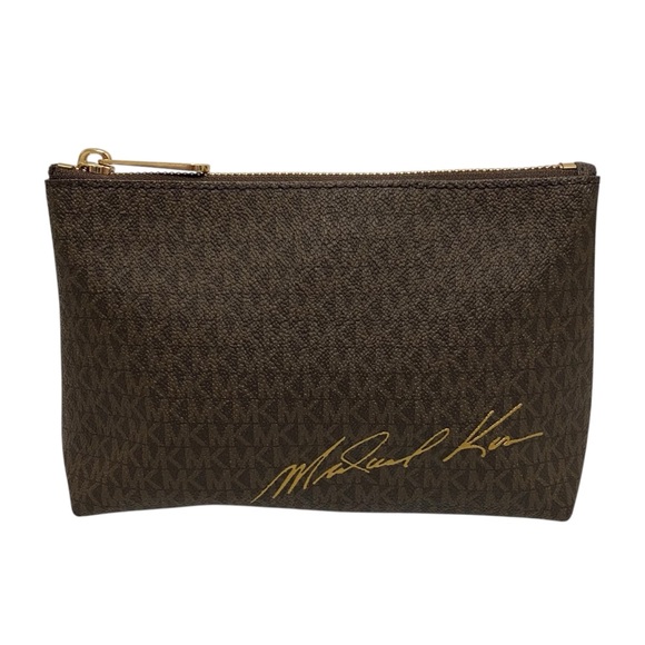 Michael Kors Brown/Gold Cosmetic Bag - Picture 1 of 8